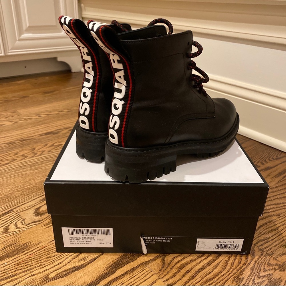 Dsquared 2 boots black 7.5 37.5 Authentic